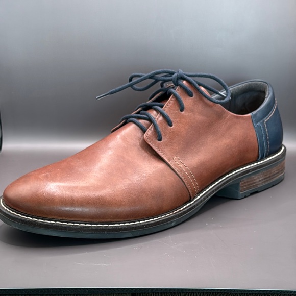 NWOT Naot™️ Brown and Blue Leather Oxford Shoes Men’s Sz 12/EU46
